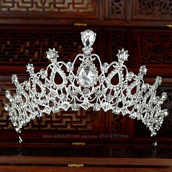 Красивая серебряная корона 6 см, диадема, тиара, украшение для невесты