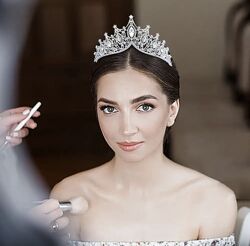 Серебряная корона, диадема, тиара на голову, свадебная тиара корона невесты