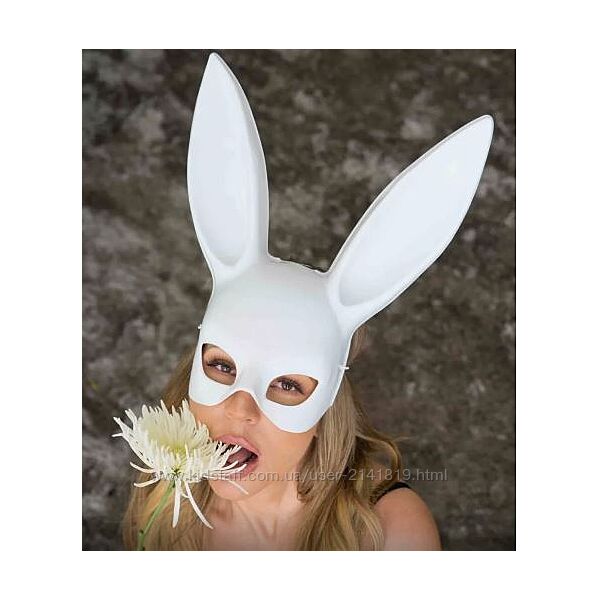Карнавальная маска кролика плейбой, белая маска зайчика, маска playboy