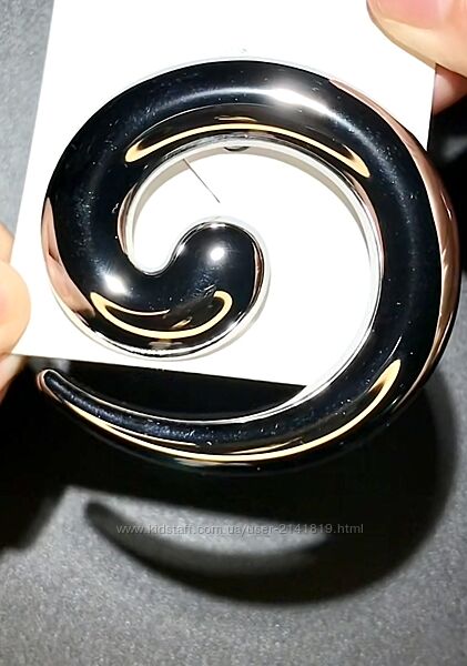 Объемная брошь спираль, стильная женская брошь минимализм, брошь спираль