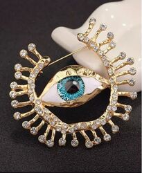 Брошь глаз в стиле schiaparelli, мистическая брошка глаз, брошка от глаза
