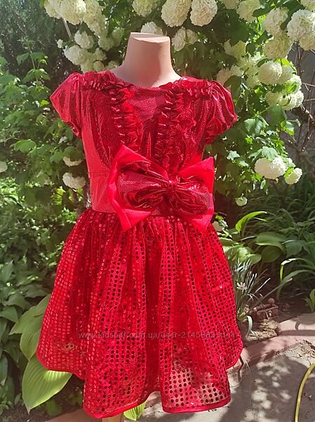 Чарівна червона сукня для вашої донечки на зріст 116-130