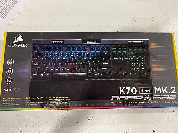 Клавіатура Corsair K70 RGB MK.2 Rapidfire Cherry MX Speed