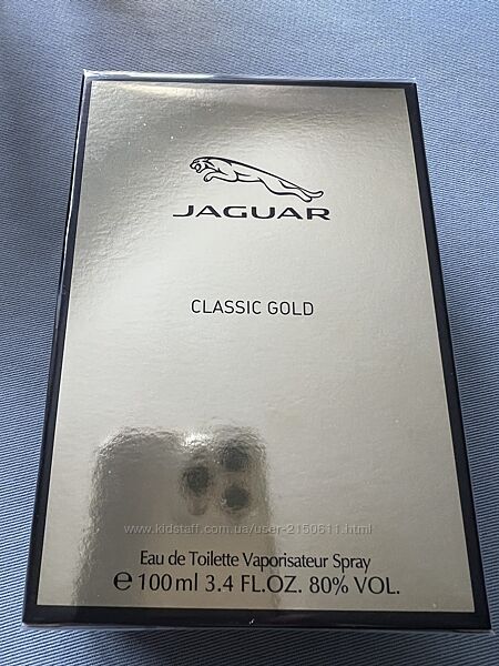 Чоловіча туалетна вода Jaguar classic gold, 100 мл.