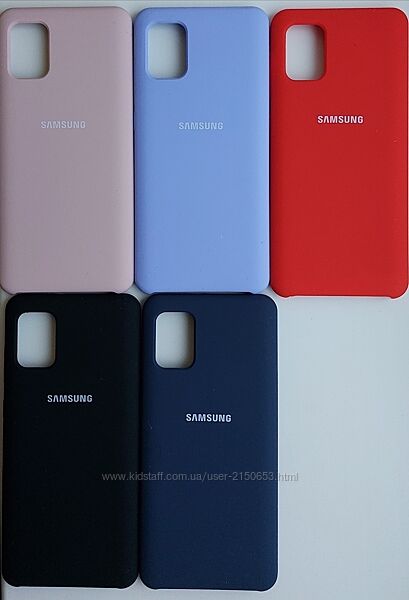 Чехол силиконовый. Samsung A31. Soft-touhc покрытие с микрофиброй внутри