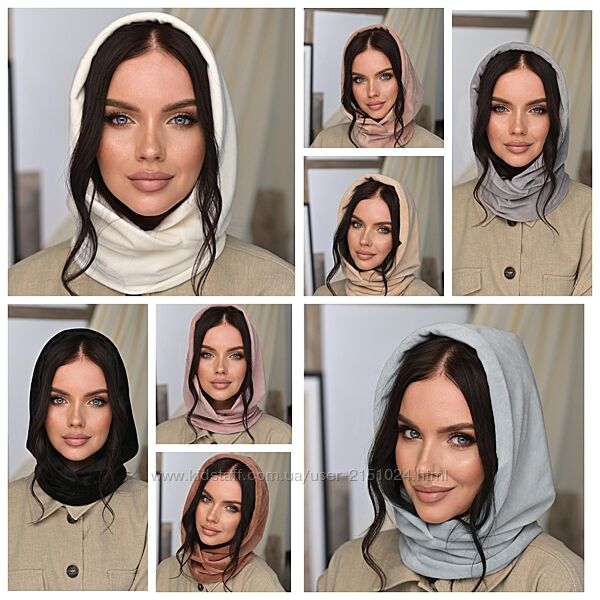 Подвійний велюровий капор