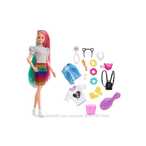 Кукла Barbie Райдужний леопард Leopard 