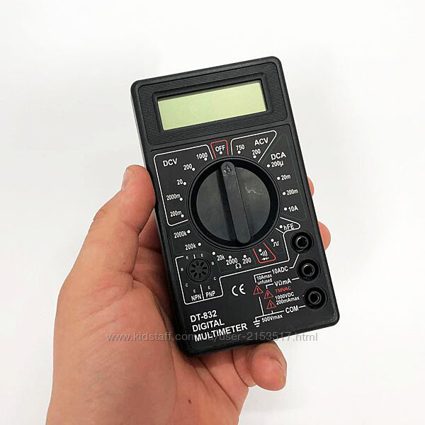 Мультиметр цифровий тестер зі звуковим дзвінком, тестер напруги