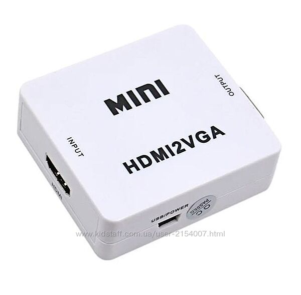 Конвертер адаптер с HDMI на VGA USB питание и аудио HDMI2VGA