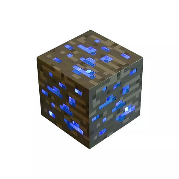 Блок ночник алмаз Майнкрафт 7.5см синий Minecraft аккумулятор