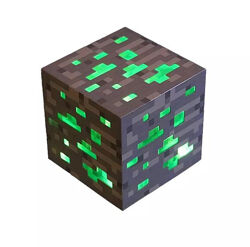 Блок ночник изумруд Майнкрафт 7.5см зеленый Minecraft аккумулятор