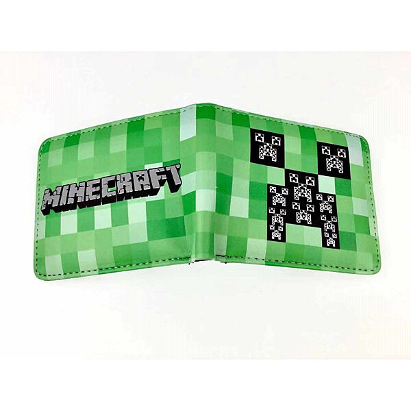 Кошелек Minecraft Creeper алмазный меч зеленый