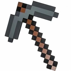 Пиксельная Каменная кирка Minecraft 45 см