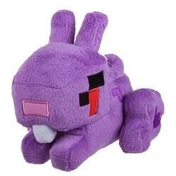 Мягкая игрушка Minecraft Кролик фиолетовый Rabbit Майнкрафт 16 см