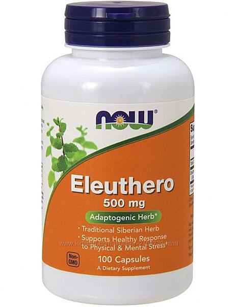 Корень элеутерококка женьшень Now Foods Eleuthero 500 mg 100 Caps