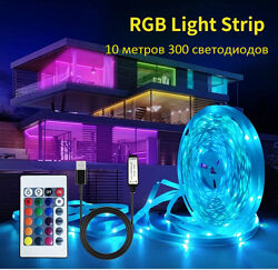 Светодиодная лента RGB 3535 , пульт, 10 метров, 300 светодиодов
