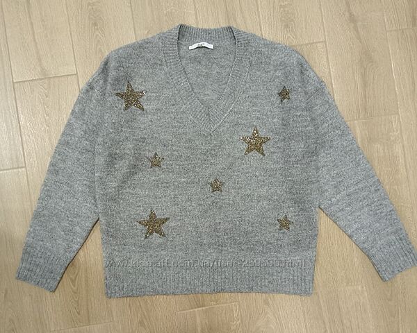 Теплий светр Next з зірками. В складі вовна