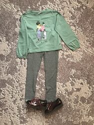 Реглан, футболка Zara c пайетками, 10 лет