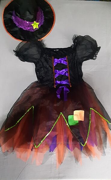 Карнавальный новогодний костюм Вампирша Колдунья Ведьмочка на Хеллоуин