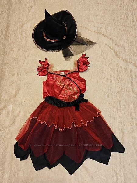 Карнавальный новогодний костюм Вампирша Колдунья Ведьмочка на Хеллоуин