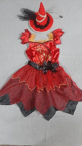 Карнавальный новогодний костюм Колдунья Ведьмочка Волшебница на Хеллоуин