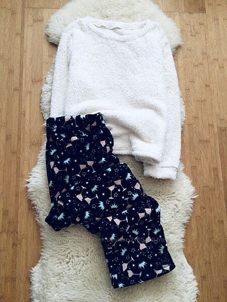 Studio Флісова пухнаста Піжама L-XL зимовий Домашній комплект. пухнастий фл