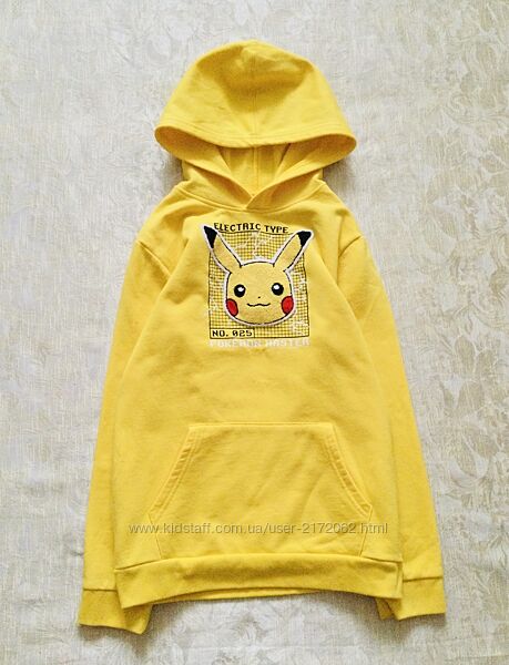 14-16 рок. Old Navi Покемон. Худі, толстовка з капюшоном з начосом на флісі