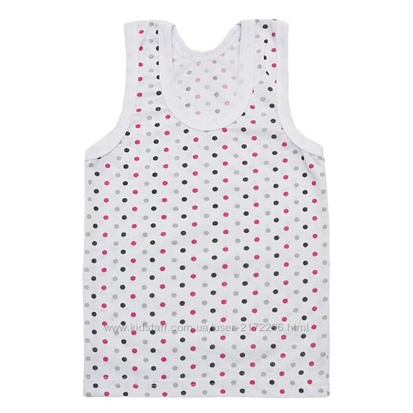 Дитяча майка білого кольору з малюнками, білизна для дівчинки та хлопчика
