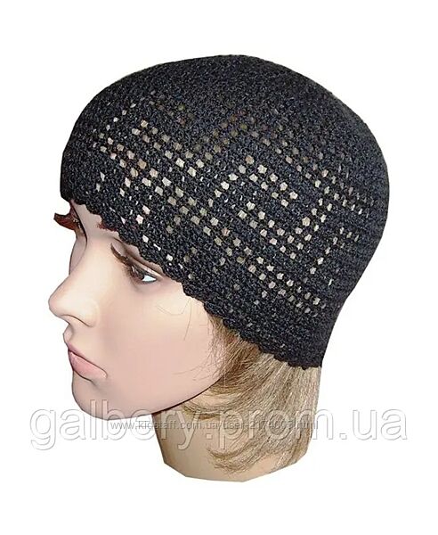 Вязаная летняя шапка талисманка ручной вязки