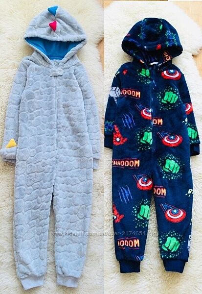 Matalan 4-5 рок, флісовий пухнастий кігурумі, піжама Динозавр і Герої Комік