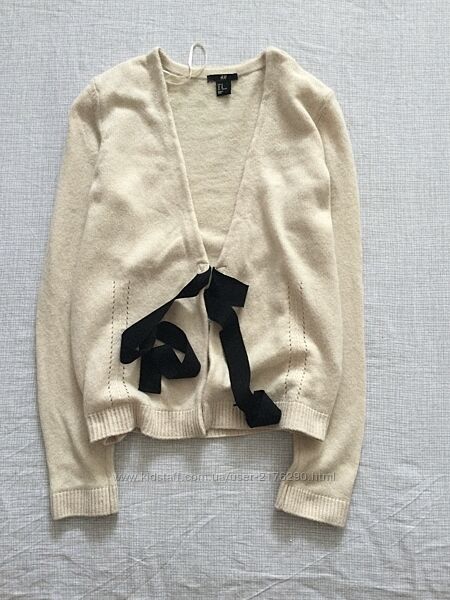H&M Кофта, кардиган на запах, колір слонова кістка. 30 ангора Розмір M-L,