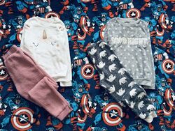 9-10 р. , George. Primark флісова піжама з Однорогом і білими Ведмедиками. т