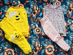 7-8 р. , George. Primark флісова і велюрова піжама з ведмедиком і анімалісти