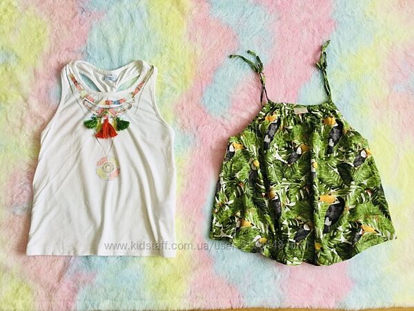 Zara. Mayoral. на 8-10 років. літня майка. Топ. яскравий принт. 100 бавовн