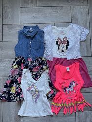 Лот нових речей на дівчинку 2-4 рочки 