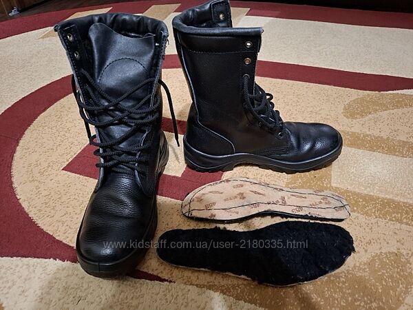 Берці зимові, натуральна шкіра, Натуральне хутро цигейка