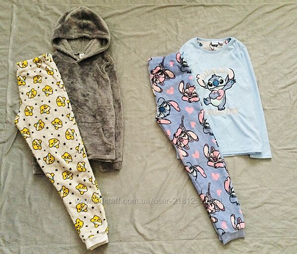 10-11 років Disney флісова піжами з Тедді та Стічем. тепла, мякенька Стан 