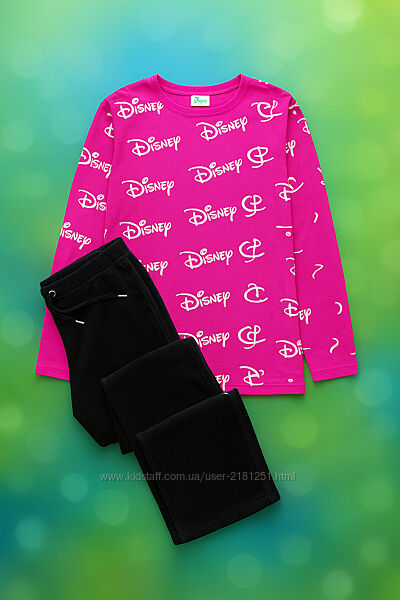 13-14 років, 164 зріст Disney велюрова піжама, яскравий реглан з принтом і 