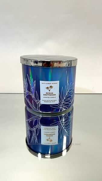  Оригінальні ароматичні свічки Bath & Body Works з 3 гнотами.