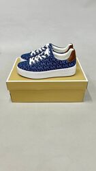 Кросівки кеди Michael Kors Poppy Lace Up Sneakers джинсового кольору