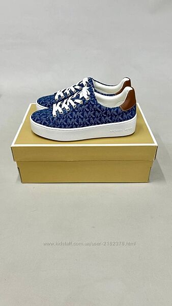 Кросівки кеди Michael Kors Poppy Lace Up Sneakers джинсового кольору
