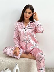 Сатинова піжама зі штанами Victoria&acutes Secret 
