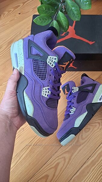 Чоловічі кросівки nike air jordan 4 retro canyon purple, суперовий вибір на