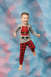 110-116 зріст Lupilu Новорічна Піжама з Санта Клаусом натуральна. 100 cot