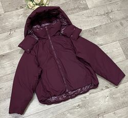 Теплий оверсайз пуффер, куртка UNIQLO, р. XS-M