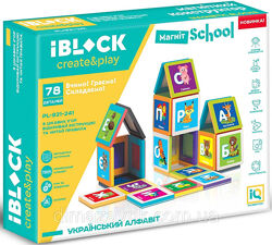 Магнітний Конструктор Український алфавіт, 78 деталей