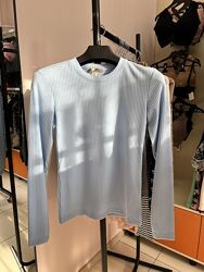 Кофтинка у рубчик блакитна Розмір S