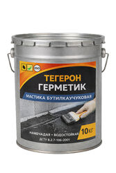 ТЕГЕРОН Герметик ЭКОБИТ ведро 10,0 кг мастика бутилкаучуковая 