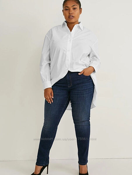 Еластичні джинси скіні темно-синього кольору від F&F розмір 54 