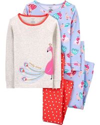 Пижамы  Carters для девочек 18-24 мес, 3, 4, 5 лет